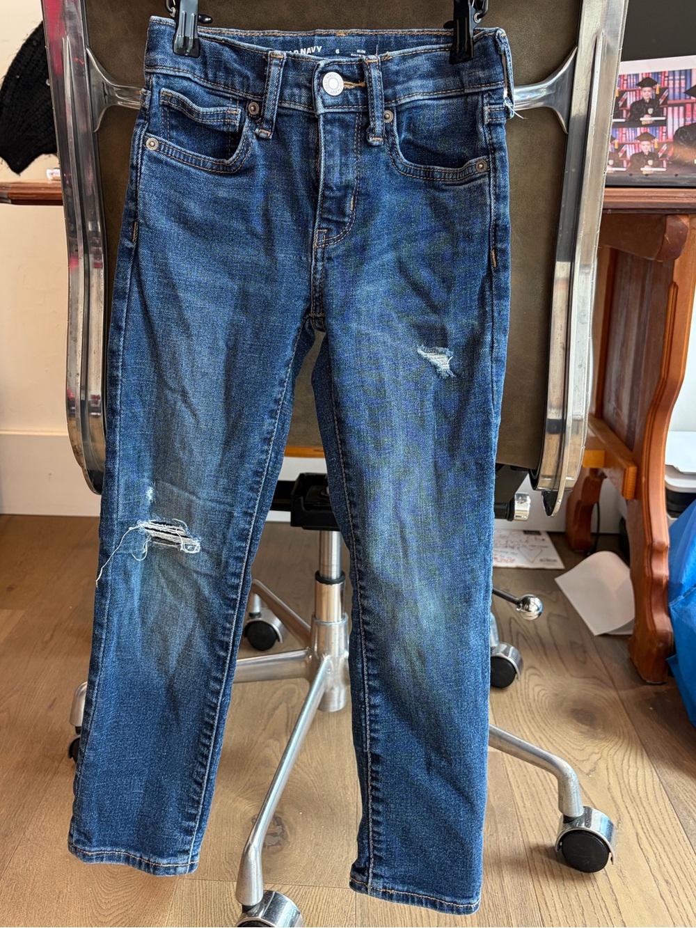 Boys Old Navy Blue Distressed Skinny Jeans